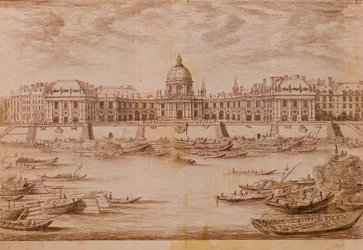 Perspektivische Ansicht des Collège des Quatre-Nations (Palais de l